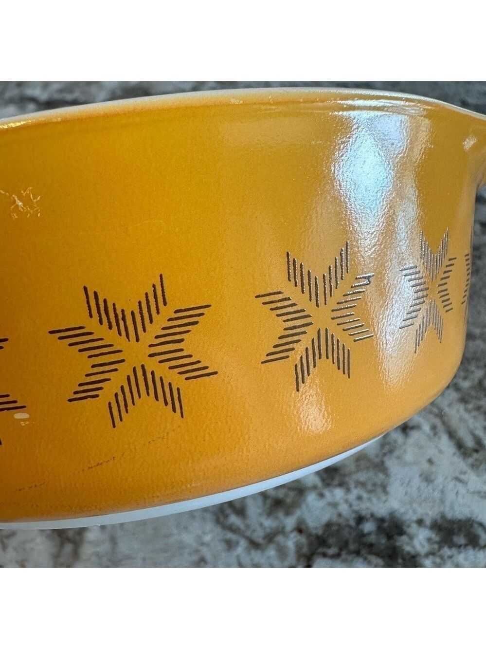 Pyrex Town & Country Cross Stitch Star Orange Casserole Dish With Lid - Picture 13 of 13
